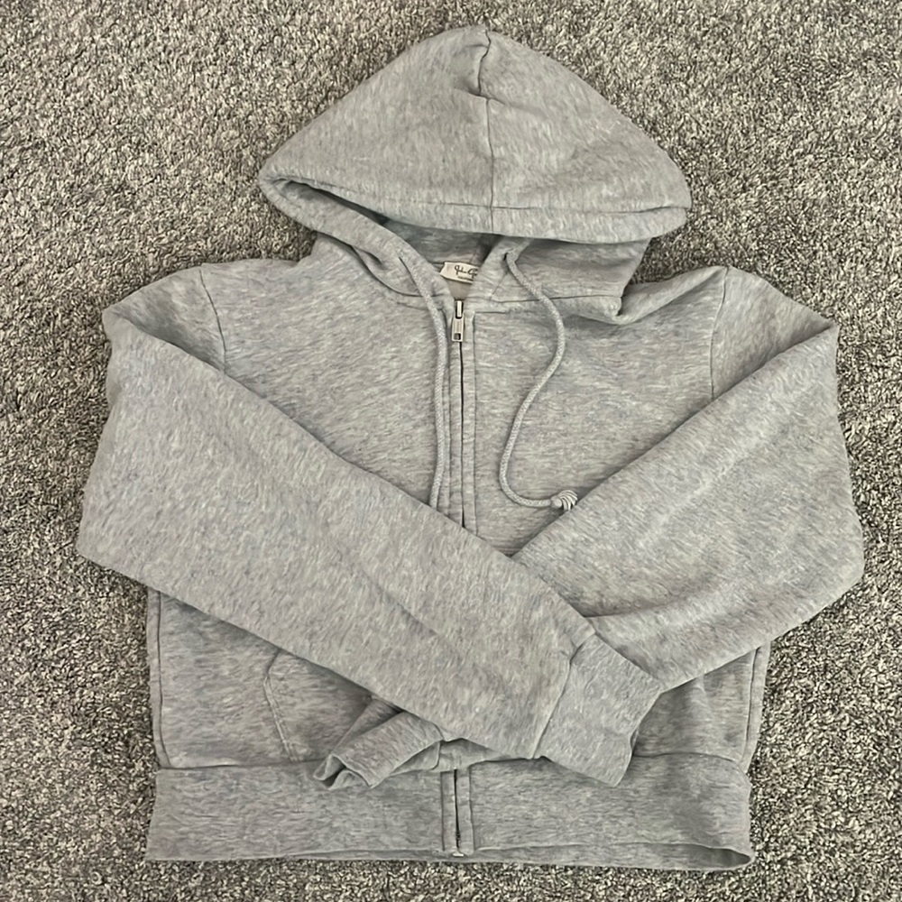 Brandy Melville Cropped Zip-Up